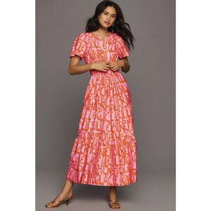 Anthropologie The Somerset Maxi Dress Pink French Size Medium